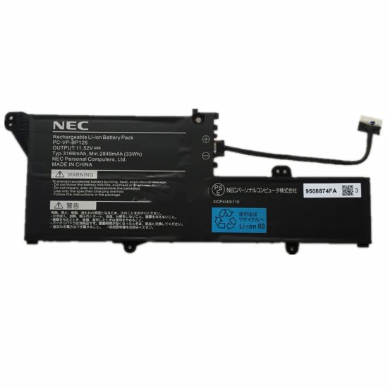 Originál 3166mAh 33Wh 3 Buňky NEC PC-VP-BP120 Baterie - Kliknutím na obrázek zavřete