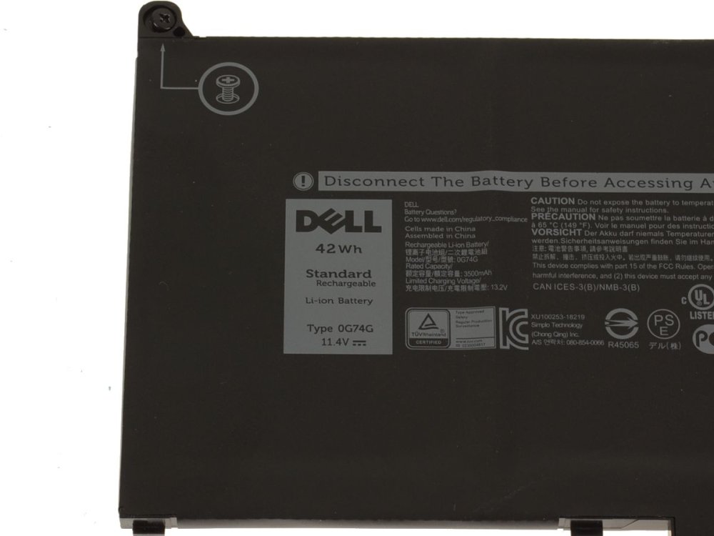 Originál 3500mAh 42Wh 3-Buňky Baterie Dell Inspiron 7300 2-in-1 P125G001