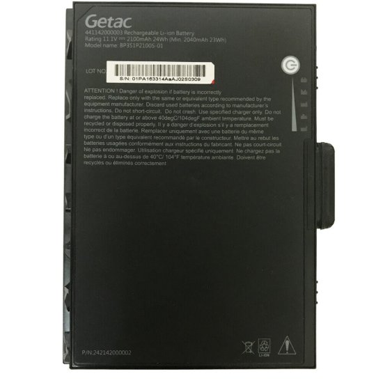 Originál 2100mAh 24Wh 3 Buňky Getac BP3S1P2100 Baterie - Kliknutím na obrázek zavřete