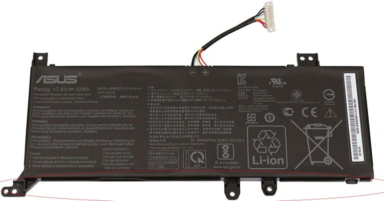 Originál 32Wh 4050-4212mAh Asus D409DA Baterie - Kliknutím na obrázek zavřete