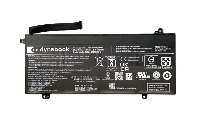 2480mAh 38.1Wh Toshiba Dynabook Satellite Pro L50-G-135 Baterie - Kliknutím na obrázek zavřete