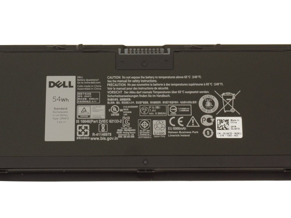 Originál 7300mAh 54Wh 6Buňky Dell 3RNFD 03RNFD Baterie