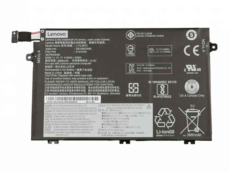 Originál 4050mAh 45Wh 3-Buňky Baterie Lenovo ThinkPad E590 20NC - Kliknutím na obrázek zavřete