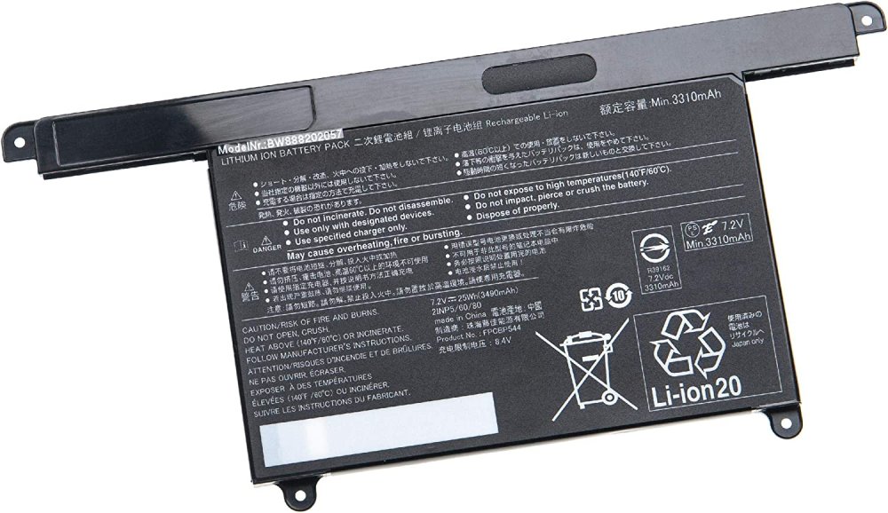 3490mAh 25Wh 2 Buňky Fujitsu FPB0343S Baterie