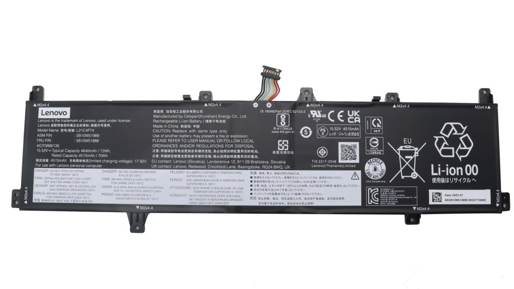 Originál 4640mAh 72Wh Lenovo 5B10W51888 Baterie