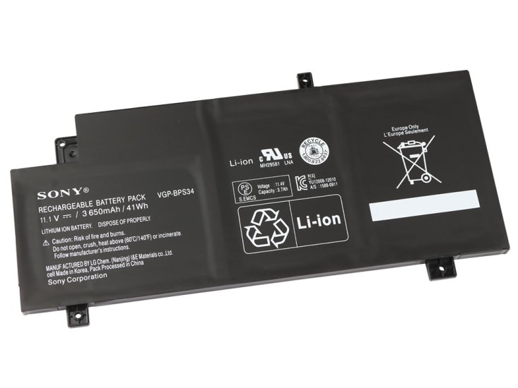 Originál 3650mAh Baterie Sony VGP-BPS34 Sony Vaio Fit 15 SVF15A Série - Kliknutím na obrázek zavřete