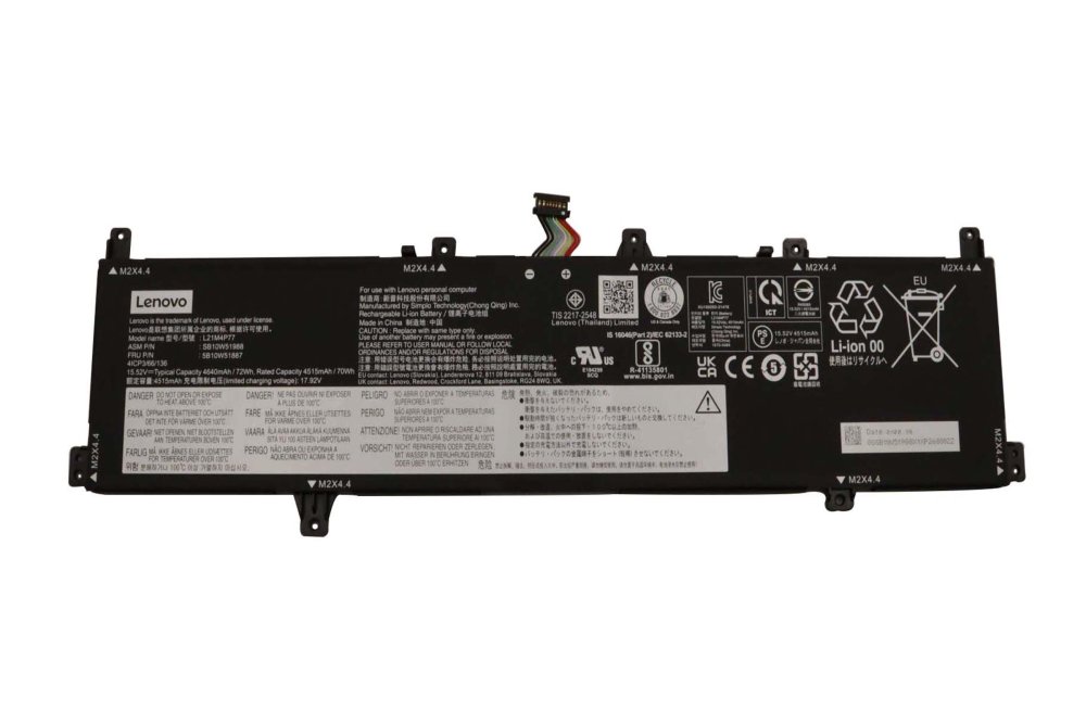 Originál 4640mAh 72Wh Lenovo ThinkPad Z16 Gen 1 21D4 Baterie