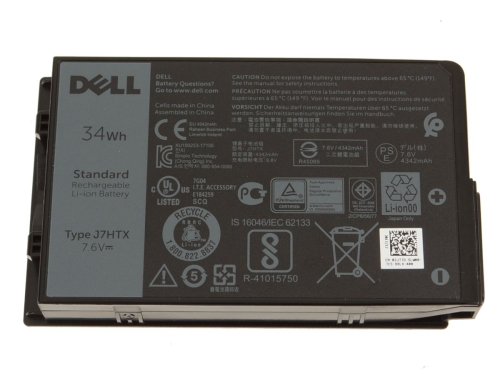 Originál 4342mAh 34Wh 4-Buňky Baterie Dell J7HTX 0J7HTX