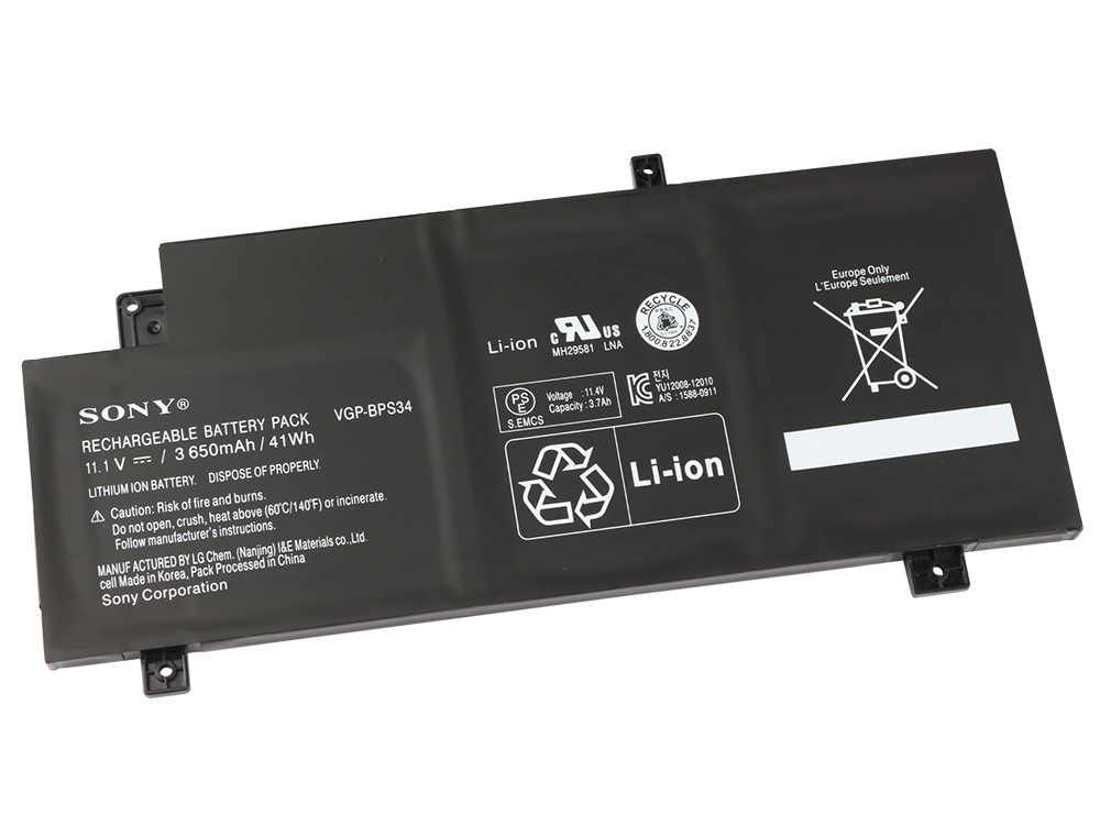 Originál 3650mAh Baterie Sony VGP-BPS34 Sony Vaio Fit 15 SVF15A Série