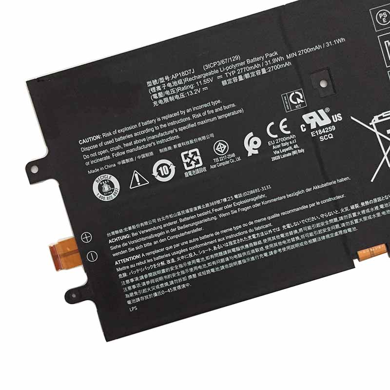 Originál 2770mAh 31.9Wh 3-Buňky Baterie Acer Swift 7 SF714-52T-70XR