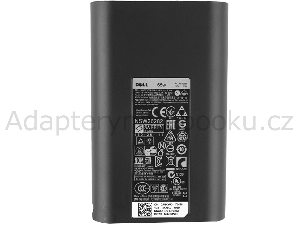 65W AC Adaptér Nabíječka Dell S2419HM S2419HMT + Volný Kabel