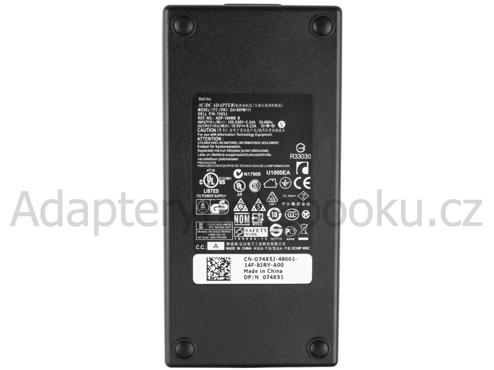 Originál 180W Dell 0NT4WV Docking Station AC Adaptér Nabíječka