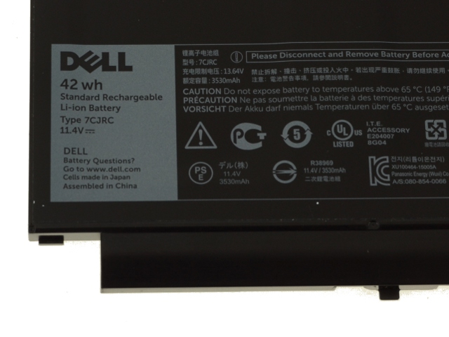 Originál 3530mAh 42Wh 4-Buňky Baterie Dell Latitude E7270