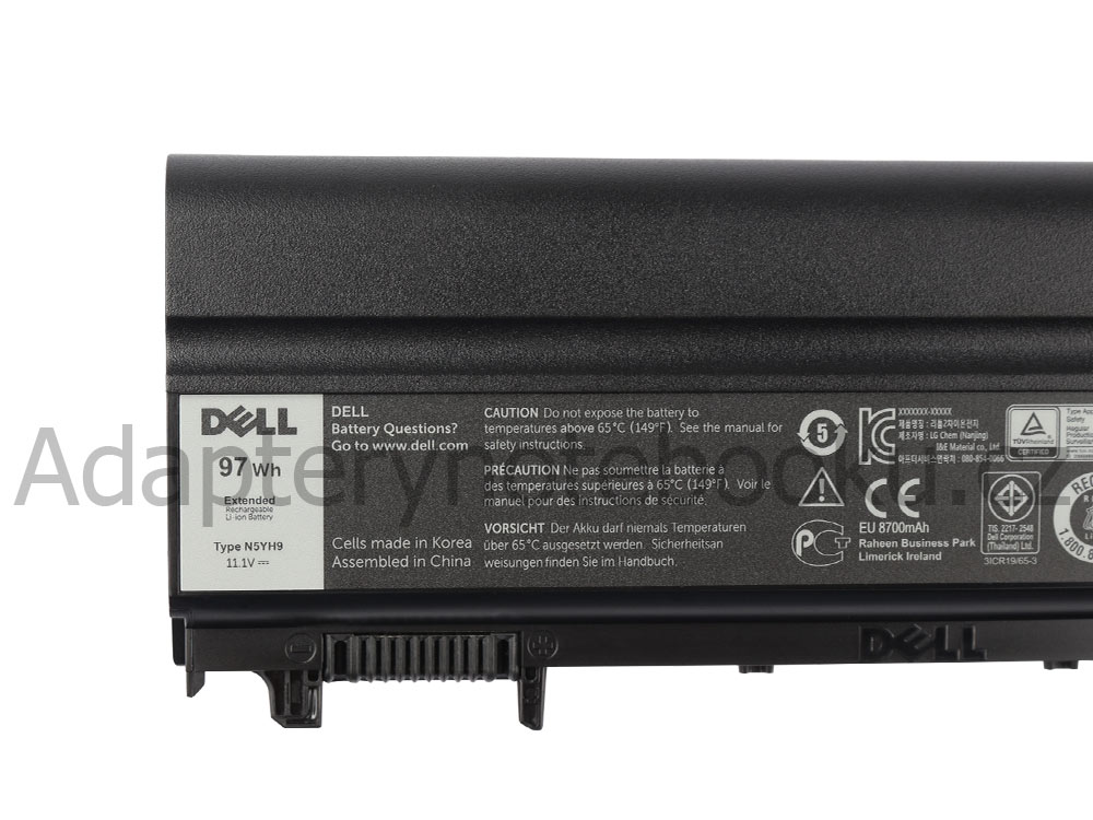 Originál 8700mAh 97Wh 9-Buňky Baterie Dell Latitude E5440 5440-2747