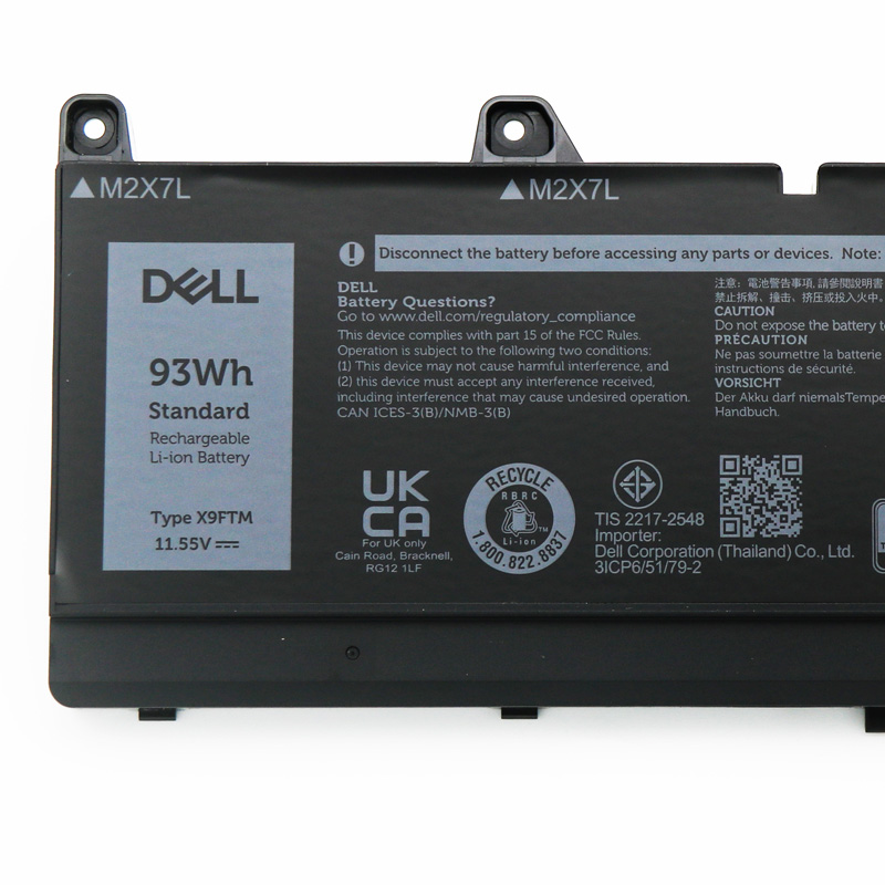 Originál 7650mAh 93Wh 6-Buňky Dell Precision 7680 Workstation Battery