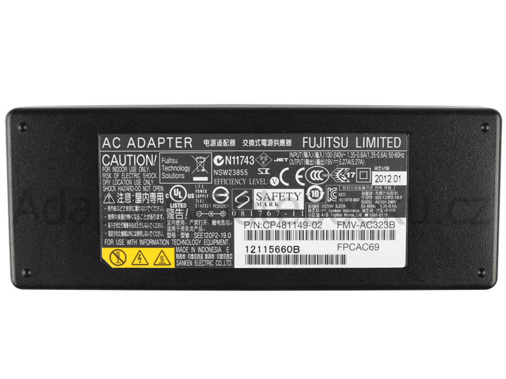 Originál 100W Fujitsu A11-100P3A FPCAC113 AC Adaptér Nabíječka