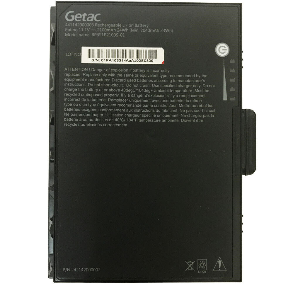 Originál 2100mAh 24Wh 3 Buňky Getac BP3S1P2100 Baterie