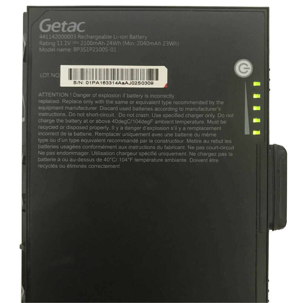 Originál 2100mAh 24Wh 3 Buňky Getac BP3S1P2100 Baterie