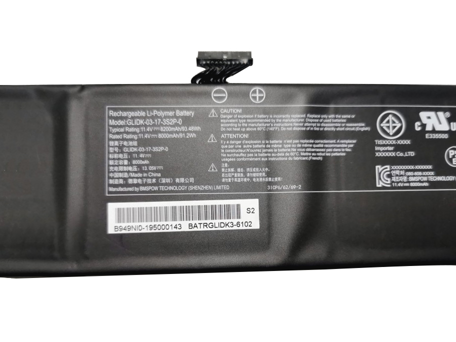 8200mAh 93.48Wh 8 Buňky Getac GLIDK-00-15-3S2P-0 Baterie