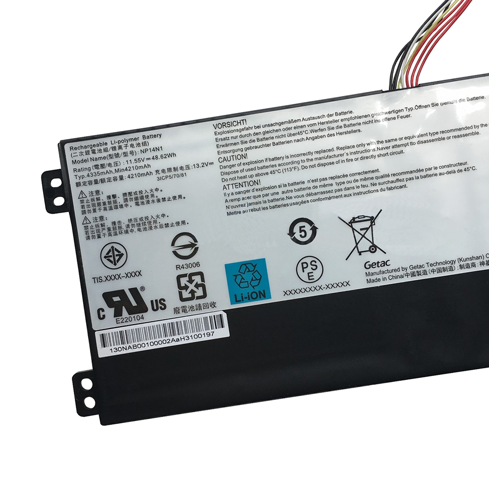 4210mAh 48.62Wh 3 Buňky Getac NP14N1 Baterie