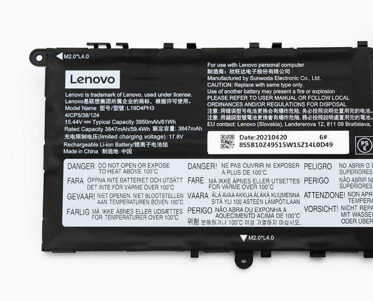 Originál 3950mAh 61Wh 4-Buňky Lenovo Yoga Slim 7 Pro 14IAH7 82UT001XSB Baterie