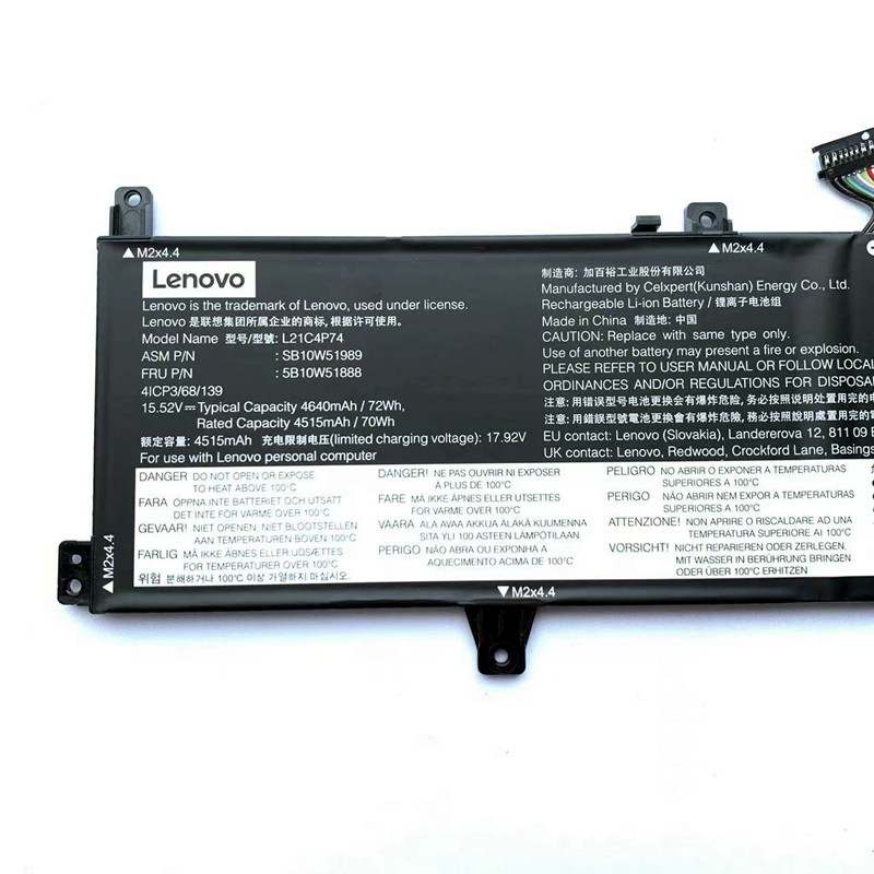 Originál 4640mAh 72Wh Lenovo 5B10W51888 Baterie