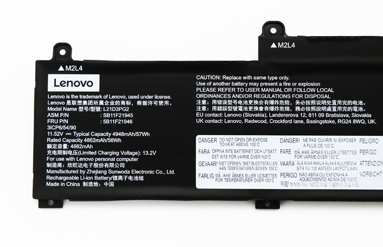 Originál 4948mAh 57Wh 6-Buňky Lenovo ThinkPad L14 Gen 3 21C1006CSG Baterie