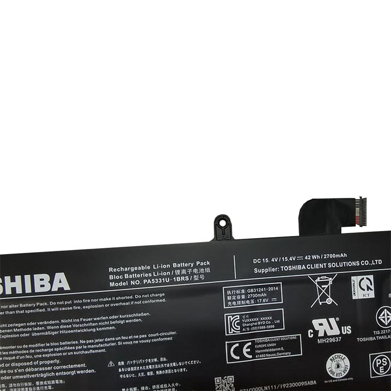 2700mAh 42Wh Toshiba Portege A30-E-16E Baterie