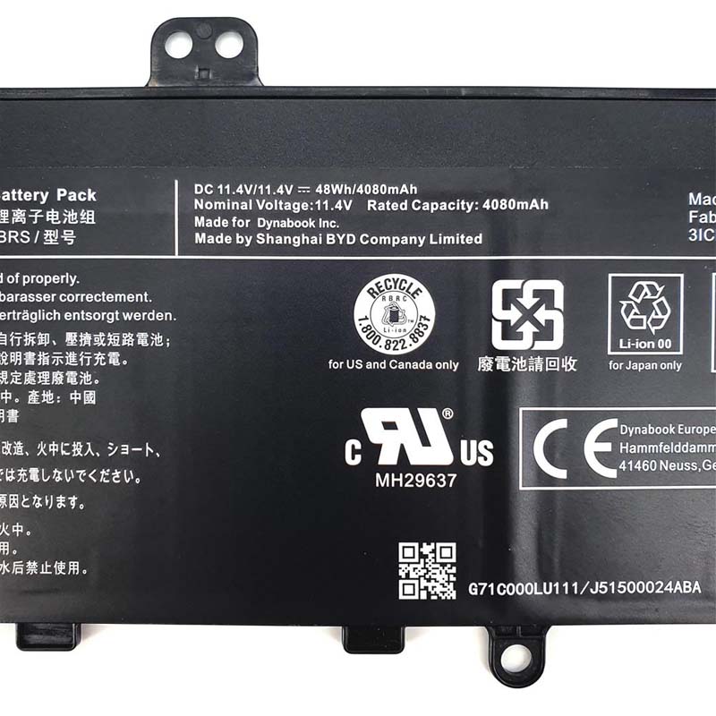 Originál 4080mAh 48Wh Toshiba Dynabook Tecra X50-F-16L Baterie